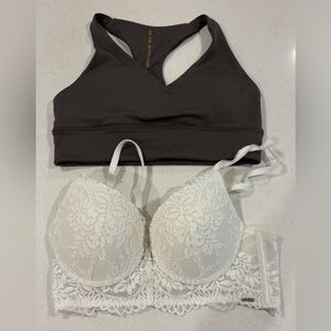 La Vie en Rose White Lace & Simons i.FIV2 Polygiene Bra Bundle 34B